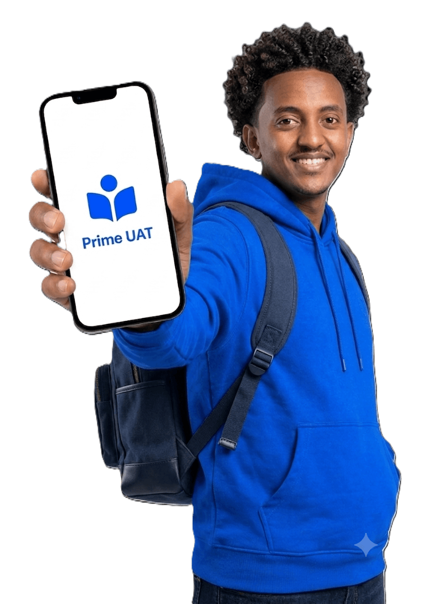 Student preparing for the Addis Ababa University UAT